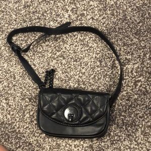 Black mini fanny pack/ cross body